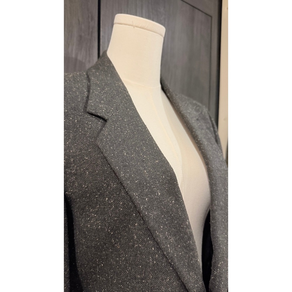 Tweed Blazer Vintage Triumph ZX Charcoal‎ Grey Speckled Wool Blend Jacket Medium - Picture 2 of 5